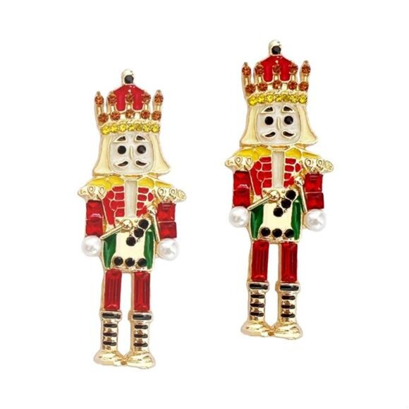 Christmas Nutcracker Earrings - Picture 7 of 7